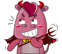 Lucky Red Heart Clover, Summer sticker #11452883