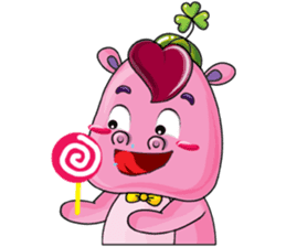 Lucky Red Heart Clover, Summer sticker #11452888