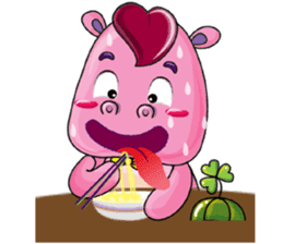 Lucky Red Heart Clover, Summer sticker #11452889