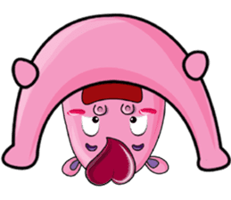 Lucky Red Heart Clover, Summer sticker #11452894