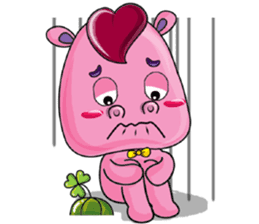 Lucky Red Heart Clover, Summer sticker #11452910