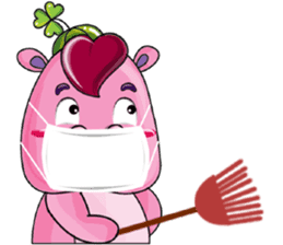 Lucky Red Heart Clover, Summer sticker #11452911