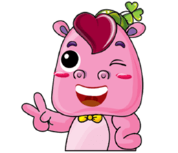 Lucky Red Heart Clover, Summer2 sticker #11452996