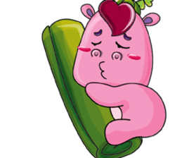 Lucky Red Heart Clover, Summer2 sticker #11452997