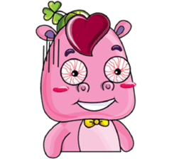 Lucky Red Heart Clover, Summer2 sticker #11453000