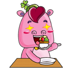 Lucky Red Heart Clover, Summer2 sticker #11453002