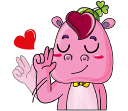 Lucky Red Heart Clover, Summer2 sticker #11453003