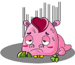 Lucky Red Heart Clover, Summer2 sticker #11453008