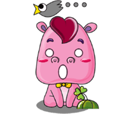 Lucky Red Heart Clover, Summer2 sticker #11453012