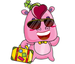 Lucky Red Heart Clover, Summer2 sticker #11453014