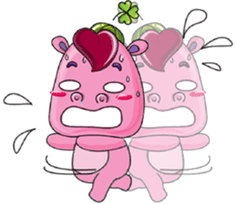 Lucky Red Heart Clover, Summer2 sticker #11453015