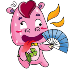 Lucky Red Heart Clover, Summer2 sticker #11453022