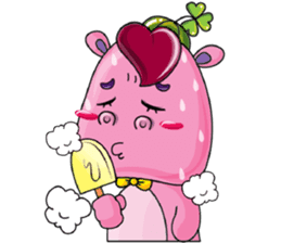 Lucky Red Heart Clover, Summer2 sticker #11453030