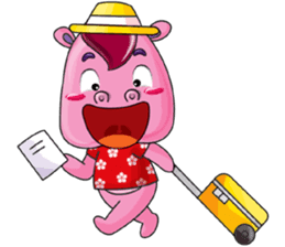 Lucky Red Heart Clover, Summer2 sticker #11453031