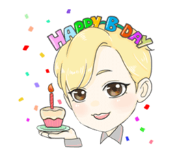 The Blonde Boy sticker #11453306