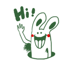 Armpit hair bunny sticker #11454352
