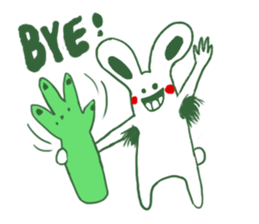 Armpit hair bunny sticker #11454354