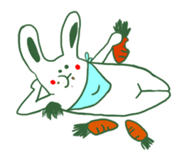 Armpit hair bunny sticker #11454356