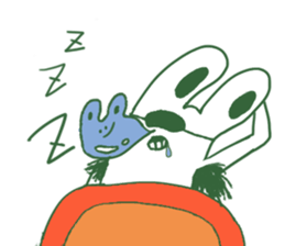 Armpit hair bunny sticker #11454362