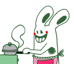 Armpit hair bunny sticker #11454363