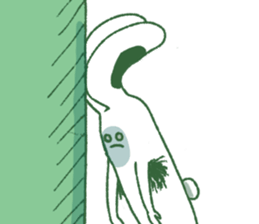 Armpit hair bunny sticker #11454364