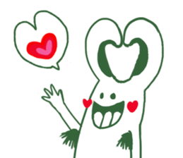 Armpit hair bunny sticker #11454369