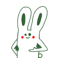 Armpit hair bunny sticker #11454372