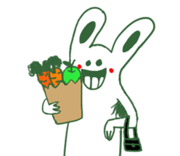 Armpit hair bunny sticker #11454374