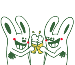 Armpit hair bunny sticker #11454376