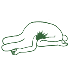 Armpit hair bunny sticker #11454378