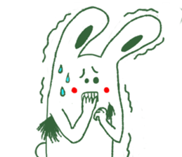 Armpit hair bunny sticker #11454379