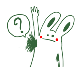 Armpit hair bunny sticker #11454382