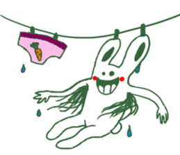 Armpit hair bunny sticker #11454383