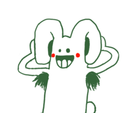 Armpit hair bunny sticker #11454384