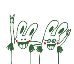 Armpit hair bunny sticker #11454385
