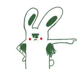 Armpit hair bunny sticker #11454388