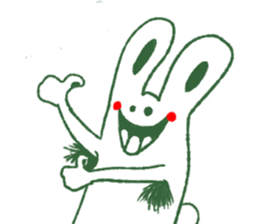 Armpit hair bunny sticker #11454391