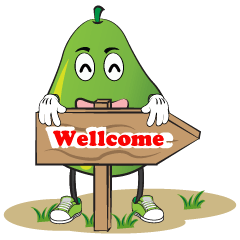 Set of Green Pear Faces