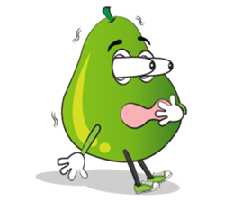 Set of Green Pear Faces sticker #11454753