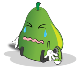 Set of Green Pear Faces sticker #11454755