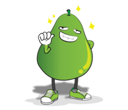 Set of Green Pear Faces sticker #11454757