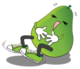 Set of Green Pear Faces sticker #11454759