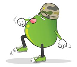 Set of Green Pear Faces sticker #11454760