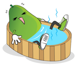 Set of Green Pear Faces sticker #11454761