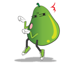 Set of Green Pear Faces sticker #11454765