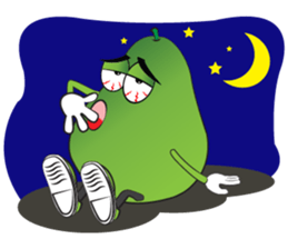 Set of Green Pear Faces sticker #11454768