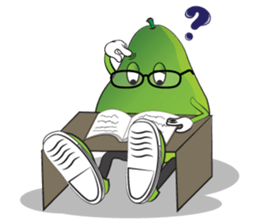 Set of Green Pear Faces sticker #11454769