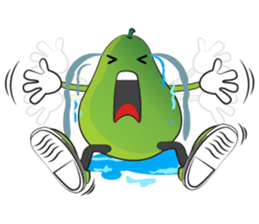 Set of Green Pear Faces sticker #11454771