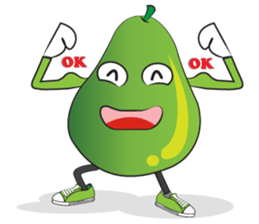Set of Green Pear Faces sticker #11454772