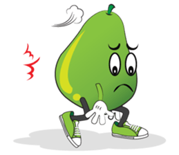 Set of Green Pear Faces sticker #11454773